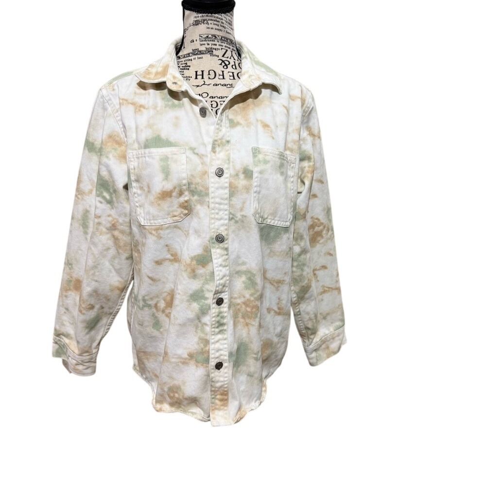 Wonder Nation Green and Cream Denim‎ Jacker